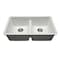 Msi White Double Bowl 33in X 19in Quartz Undermount Kitchen Sink ZOR-QTZ-DBSNK-0102 - alternate 1